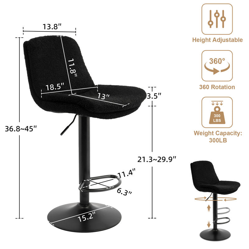 Hitoshi Adjustable Height Counter & Bar Stool