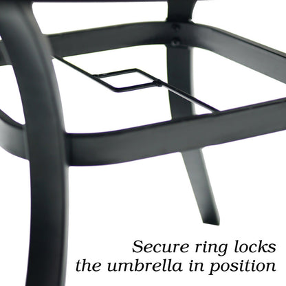 Omraj 40 L x 40 W Black Outdoor Table