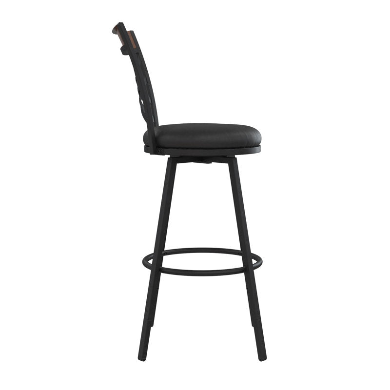 Clintw Swivel Adjustable Height Bar Stool (set of 3)