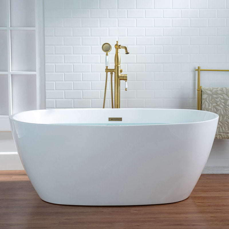 Single Handle Floor Mounted Tub Faucet (Handheld Shower Set BRUSHED GOLD