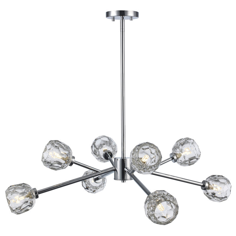 Quaseem 8-light Modern Chandelier Polished Chrome Colour