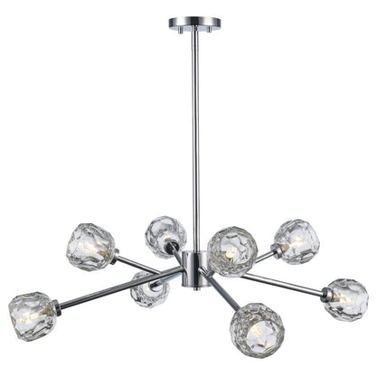 Quaseem 8-light Modern Chandelier Polished Chrome Colour