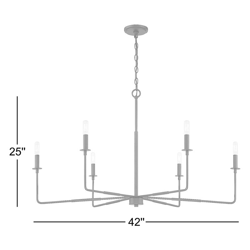 Alysa 6 - Light Candle Style Classic Chandelier