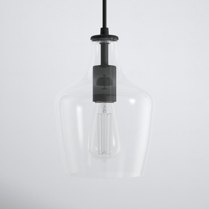 Lisbon 1-Light Pendant With Clear Glass