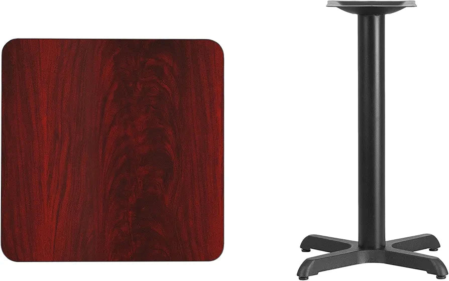 Table Top with Reversible Laminate Top 24x30 Black and Red. Table Base Not Included