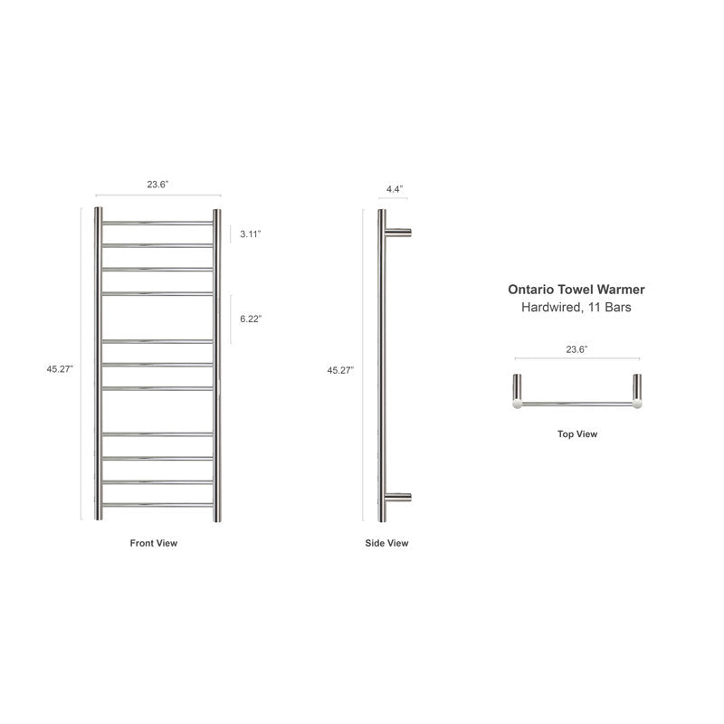 Heated Towel Racks Silver