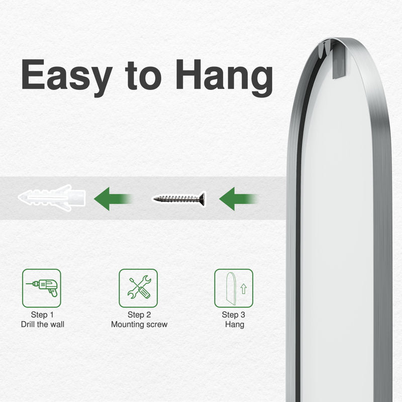 Vercher Metal Arched Bathroom/Vanity Mirror. 1 Mirror