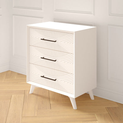 30'' W 3 - Tranquility Small Chest, White Drawer Dresser