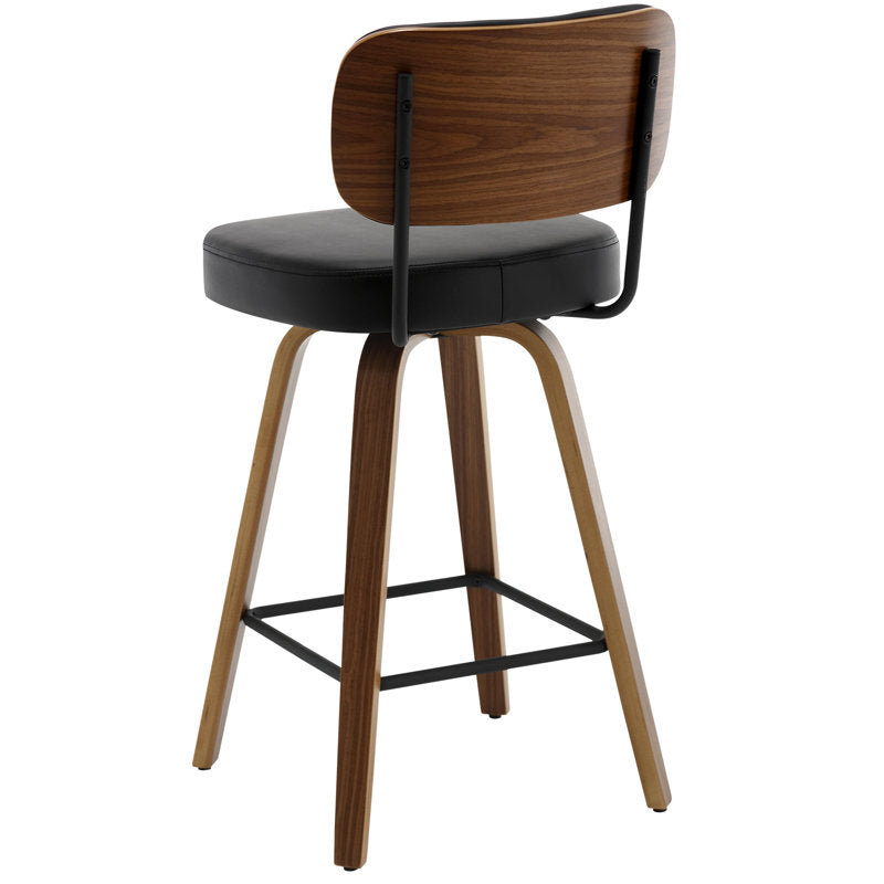 Logreira Swivel Upholstered Counter & Bar Height Stool SET Of 2