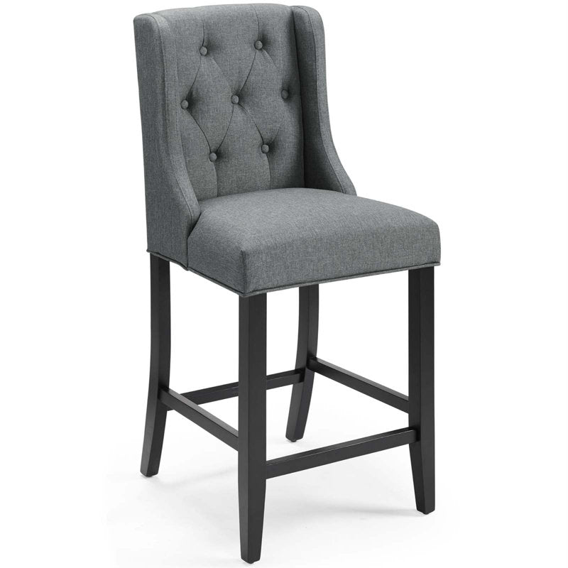 Tabourets Baronet en Tissu Gris (Lot de 2) - Meuble Baronet de Qualité