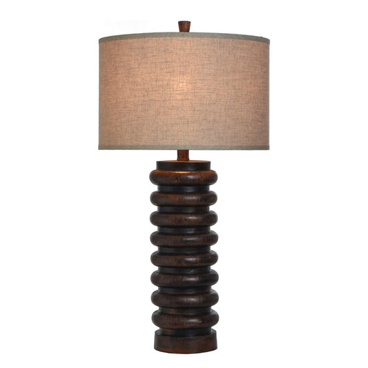 Rachel 35" Dark Teak Table Lamp