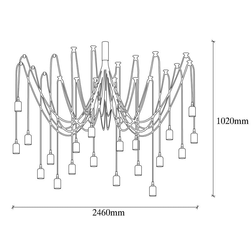 Faer 20-Light Cluster Pendant Light