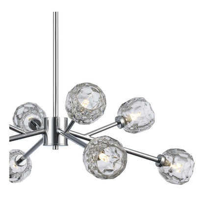 Quaseem 8-light Modern Chandelier Polished Chrome Colour