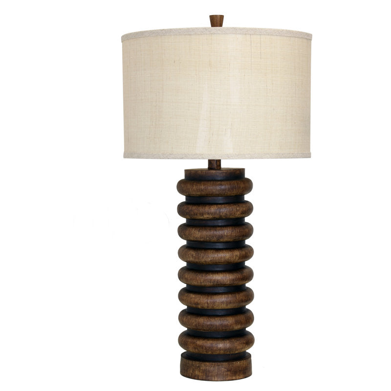 Rachel 35" Dark Teak Table Lamp