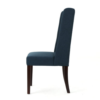 Toshia Navy Blue Upholstered Dining Chair (No Box) Set of 2 chairs