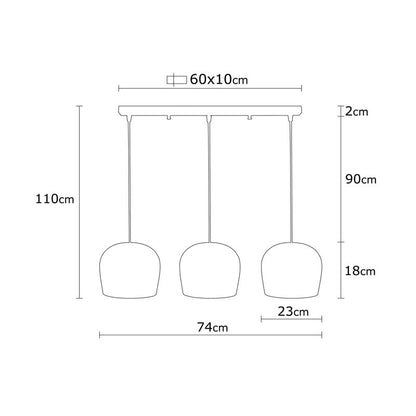 Excalibur 3 - Light Kitchen Island Dome Pendant