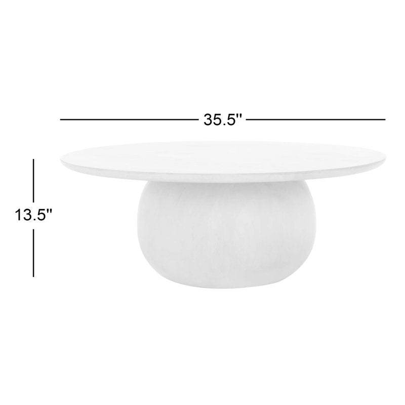 Iver Solid Wood Pedestal Coffee Table (Minor Crack)