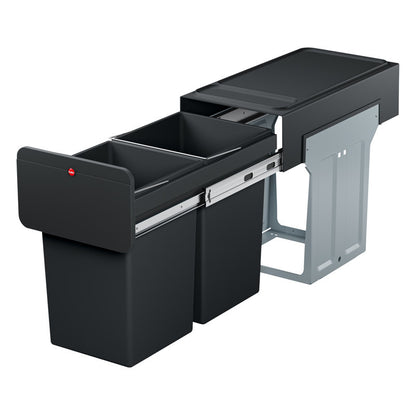 7.4 Gallon Multi-Compartments Trash and Recycling Bin Black Color