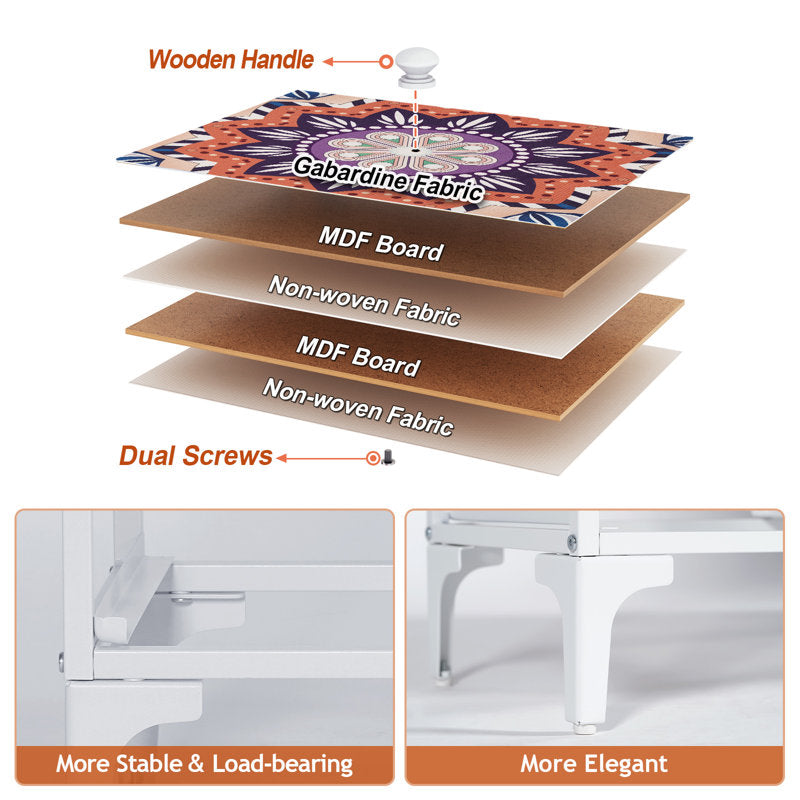 Commode de chambre à coucher, commode haute à 9 tiroirs, meuble de rangement, 100 cm H x 92 cm L x 29,7 cm P, style vintage