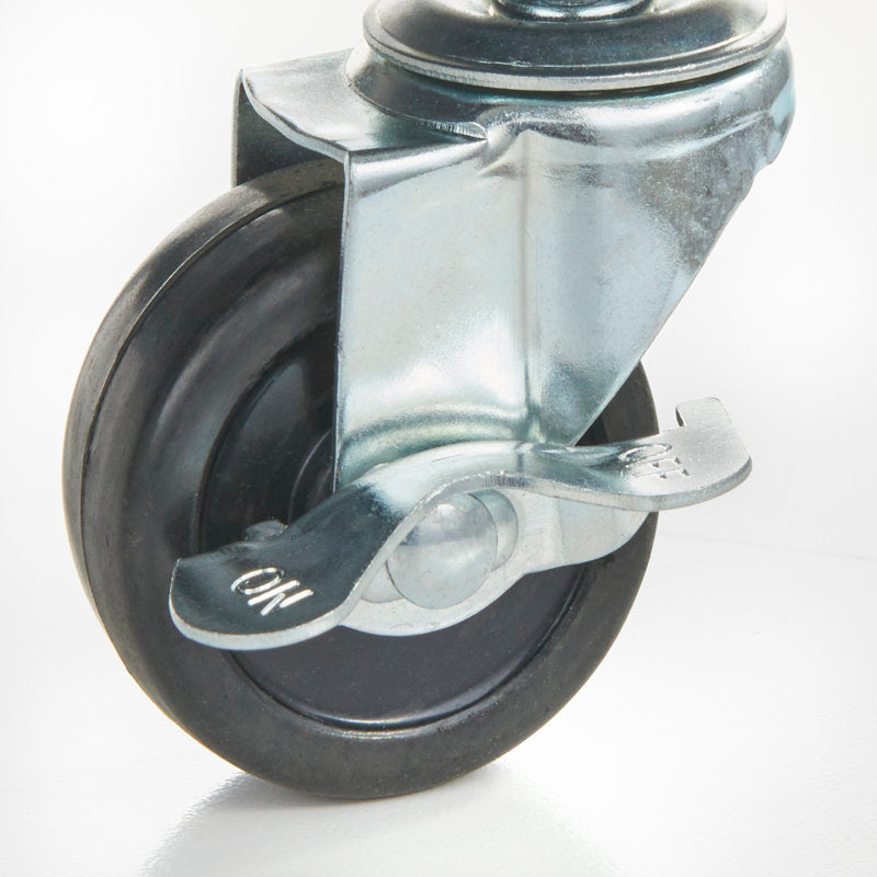 Îlot de cuisine Hardiman 53,75 po avec roulettes verrouillables (noir et plateau en chêne)