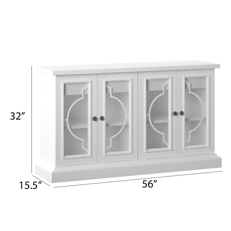 Braydon 56" 2 Drawer Sideboard White Color