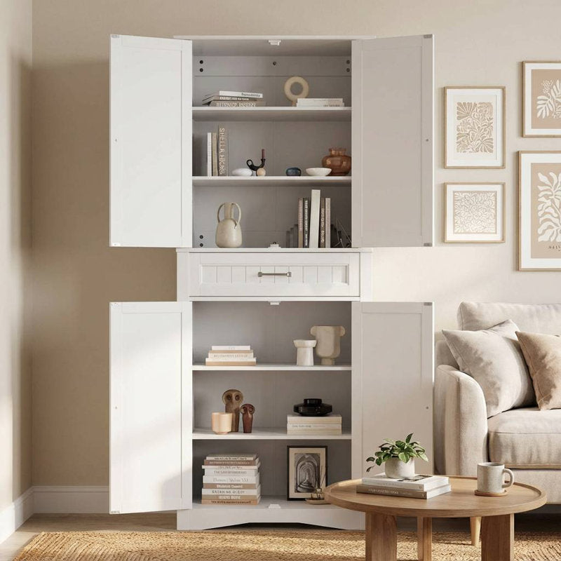 Garde-manger de cuisine moderne Orys 70,8 po, couleur blanche