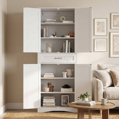 Garde-manger de cuisine moderne Orys 70,8 po, couleur blanche