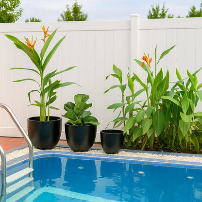 Dorlis Fiberstone Pot Planter black