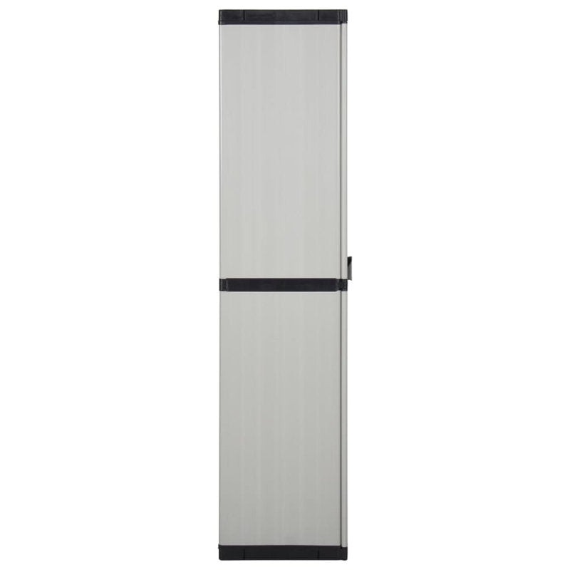 Garden cabinet vidaXL gray and medium black in PVC and PP (polypropylene) 26.8 in x 15.7 in x 66.1 in