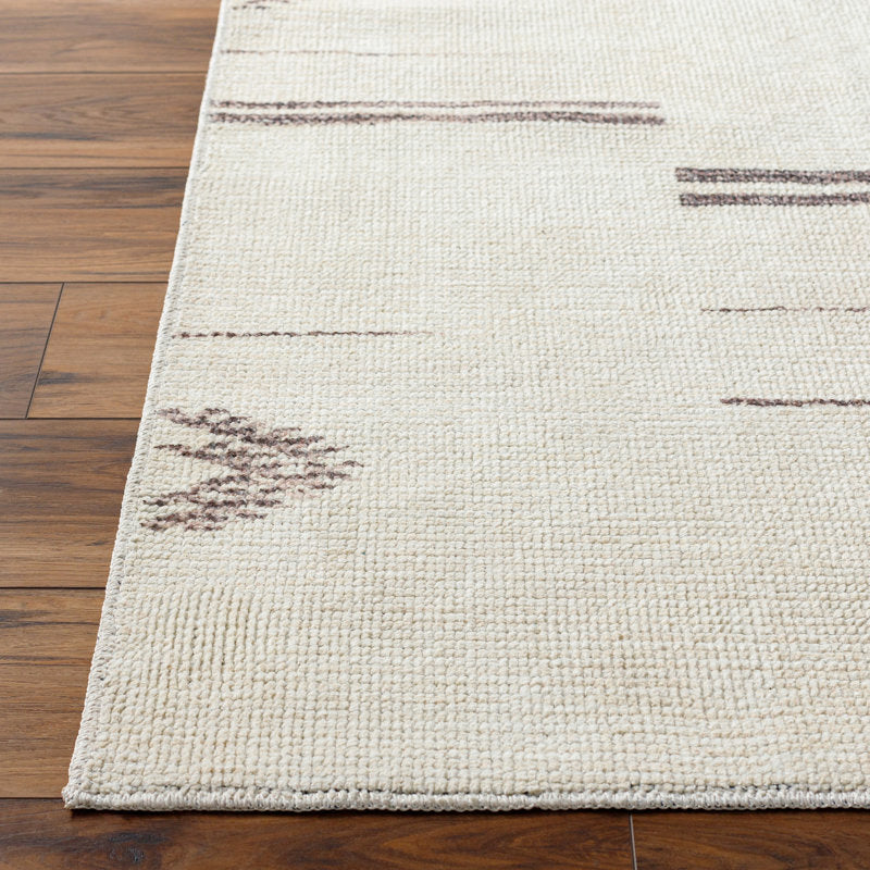 Becki Owens x Livabliss Modern Scandi Boho Beige Colored Area Rug 6’7” x 9’ ft