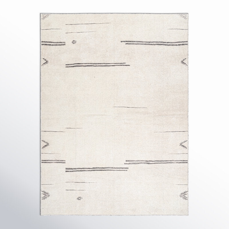 Becki Owens x Livabliss Modern Scandi Boho Beige Colored Area Rug 6’7” x 9’ ft