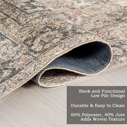 Well Woven Ash Delphine Vintage Persian Oriental Beige Area Rug 7'7" x 9'10"