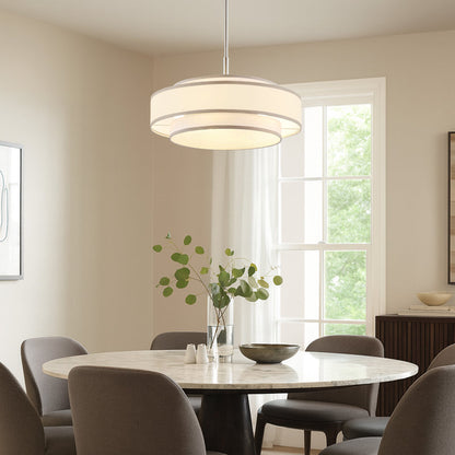 Aasim 5 - Light Shaded Drum Chandelier