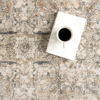 Well Woven Ash Delphine Vintage Persian Oriental Beige Area Rug 7'7" x 9'10"