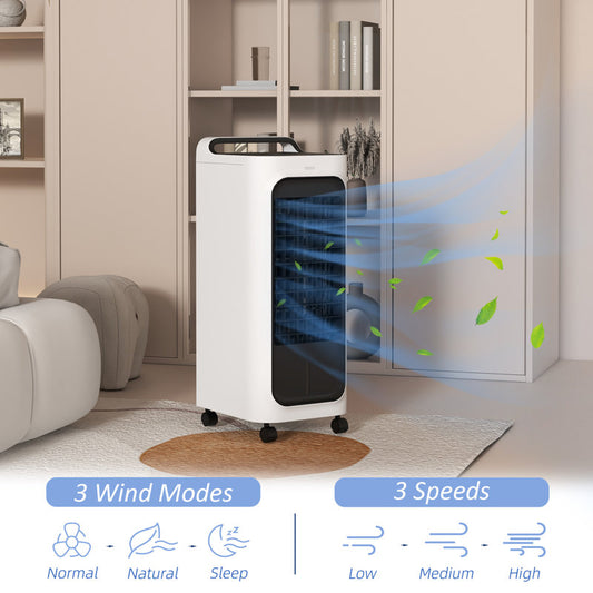 Windowless Portable Air Conditioners With Remote, 3-IN-1 Evaporative Air Cooler,90° Oscillation, Timer, Swamp Cooler For Indoors