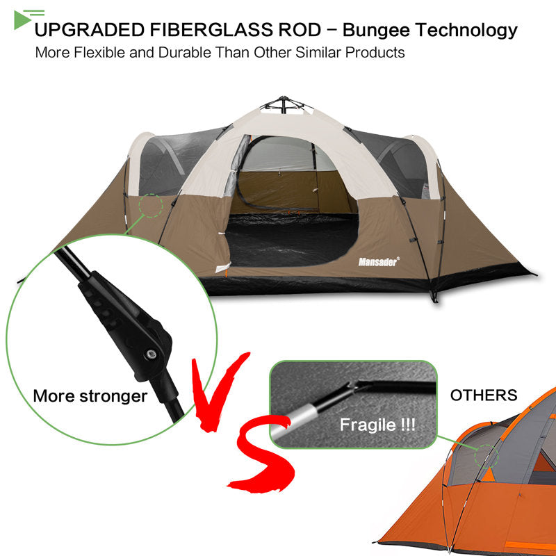 6 Person Brown Tent wayfair box 10th floor (Open Box Used Like New)