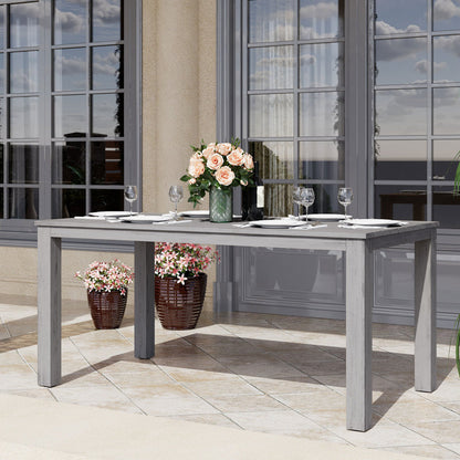 Calliana Aluminum Outdoor Dining Tables ( Grey )