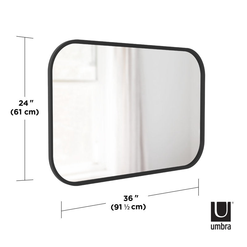 Hub Modern Accent Mirror— Black 24x36
