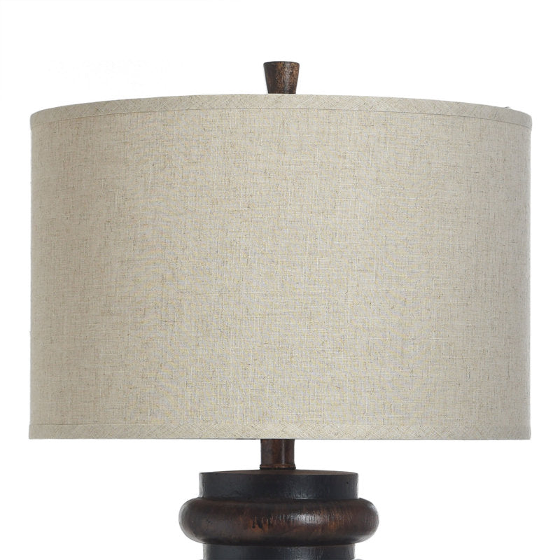 Rachel 35" Dark Teak Table Lamp
