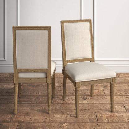Libretto Linen Solid Wood Side Chair (Set of 2)