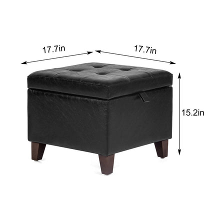 Orella 17.7" Tufted Square Storage Ottoman