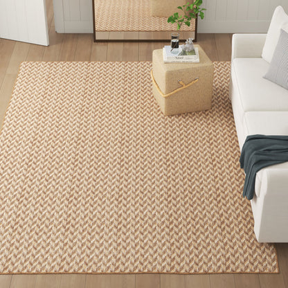 Indoor / outdoor rug brown / light brown Malaya 9’6” x 12’