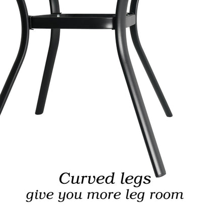 Omraj 40 L x 40 W Black Outdoor Table