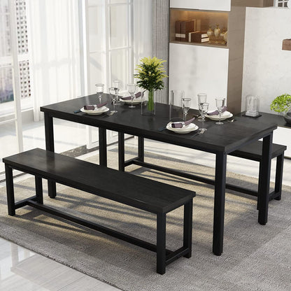 Kaihlani 4 - Person Dining Set (47in.L Table) Black