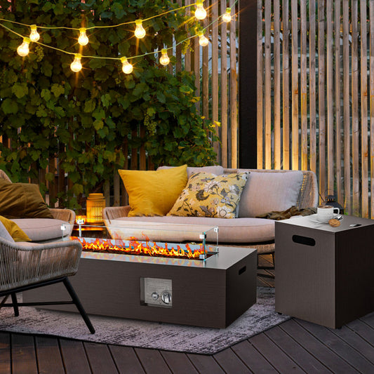 Elara 12.6"H X 42"W Propane Outdoor Gas Fire Pit Table