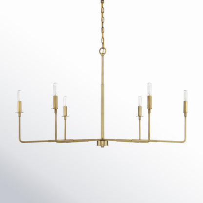 Alysa 6 - Light Candle Style Classic Chandelier
