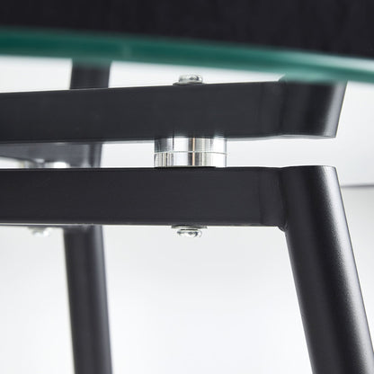 Zakirah Round 35.4'' Dining Set ( Grey+ Black)