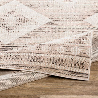 Hiller Distressed Southwestern Tan/Black Area Rug 7.10" x 10ft 2 inch