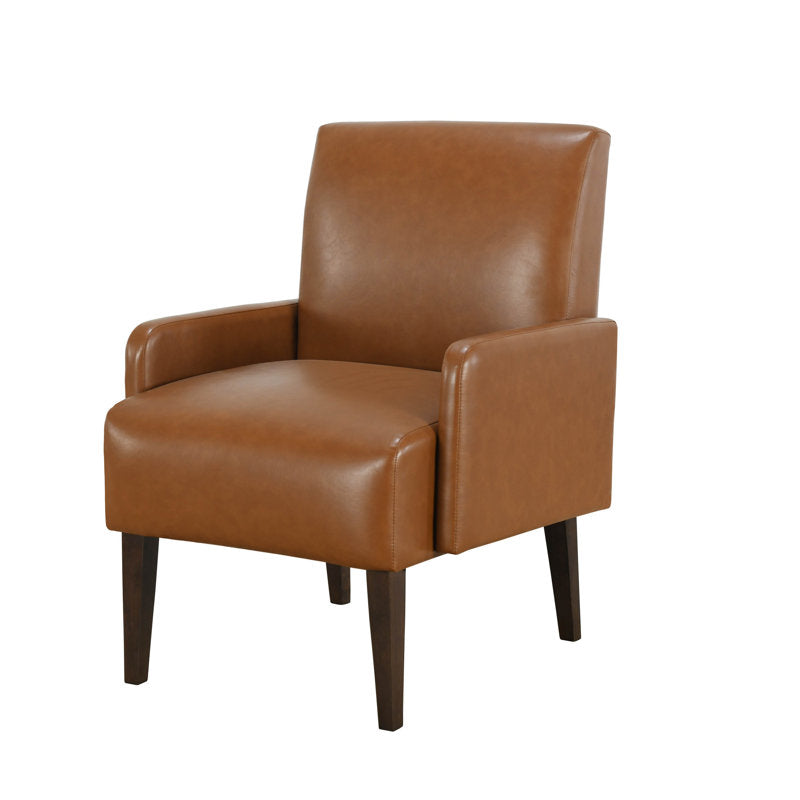 Encian Vegan Leather Armchair BROWN