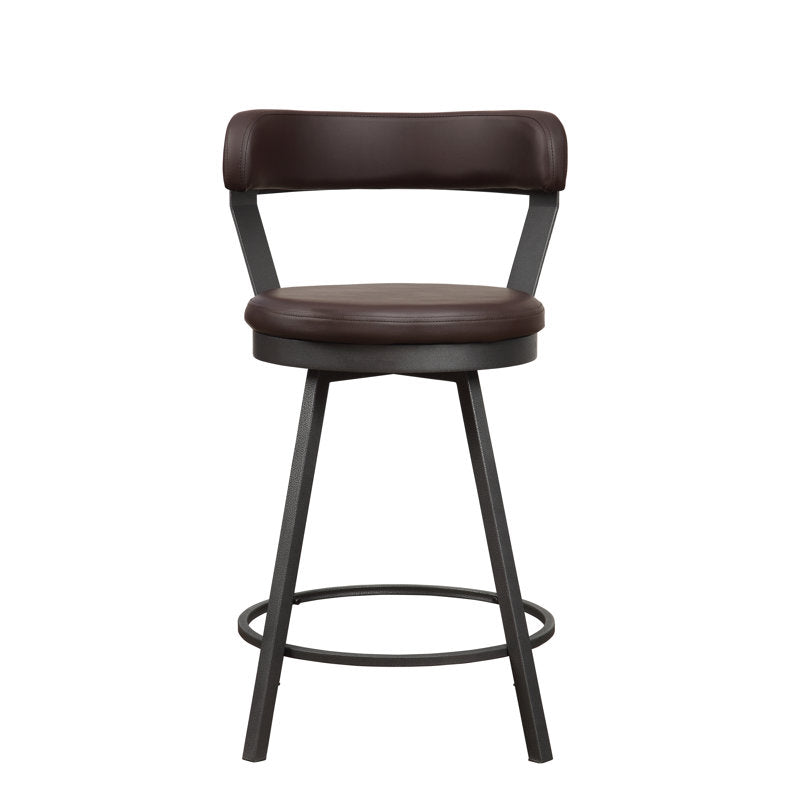 24” Laub Swivel Upholstered Counter Stool (Set of 2)